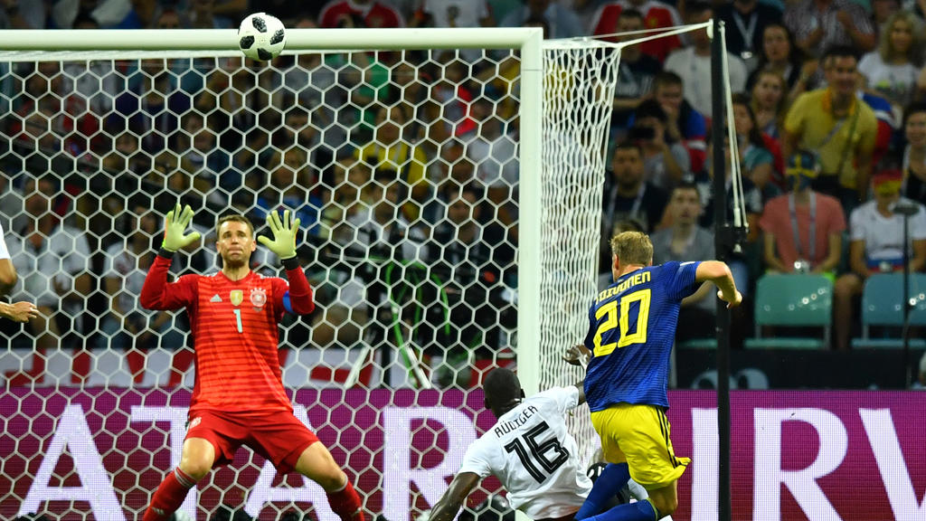 Soccer Football - World Cup - Group F - Germany vs Sweden - Fisht Stadium, Sochi, Russia - June 23, 2018 Sweden's Ola Toivonen scores their first goal REUTERS/Dylan Martinez