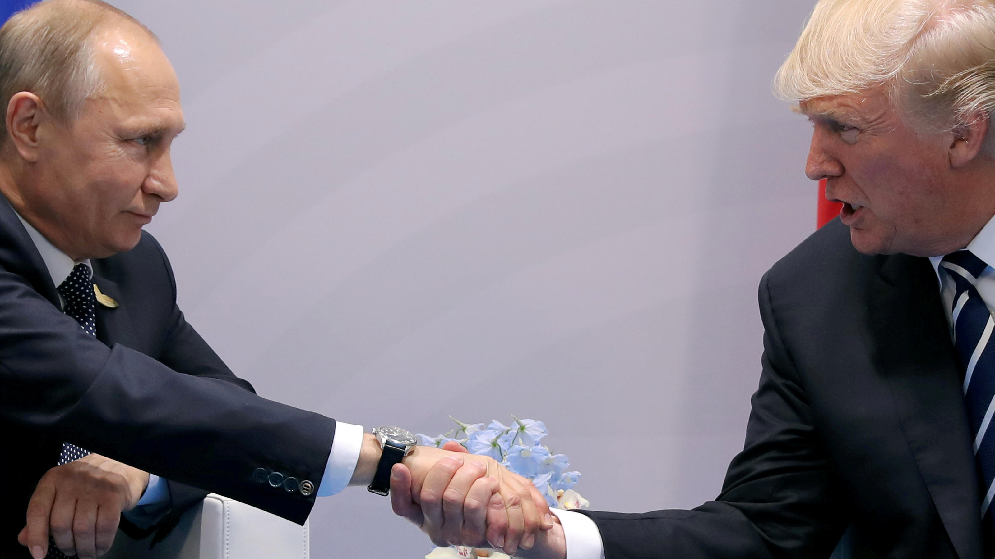 G20-Gipfel in Hamburg: U.S. President Donald Trump und Kreml-Chef Wladimir Putin 