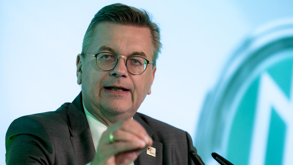 GRASSAU, GERMANY - JULY 21: Reinhard Grindel, head of the DFB during the awarding ceremony on July 21, 2018 in Grassau, Germany. (Photo by Jan Hetfleisch/Bongarts/Getty Images)