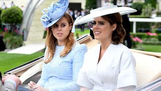 Royal Ascot - Day One - Ascot Racecourse Princess Beatrice (left) and Eugenie (right) during day one of Royal Ascot at Ascot Racecourse Use subject to restrictions. Editorial use only, no commercial or promotional use. No private sales. PUBLICATIONxINxGERxSUIxAUTxONLY Copyright: xDougxPetersx 37087724  