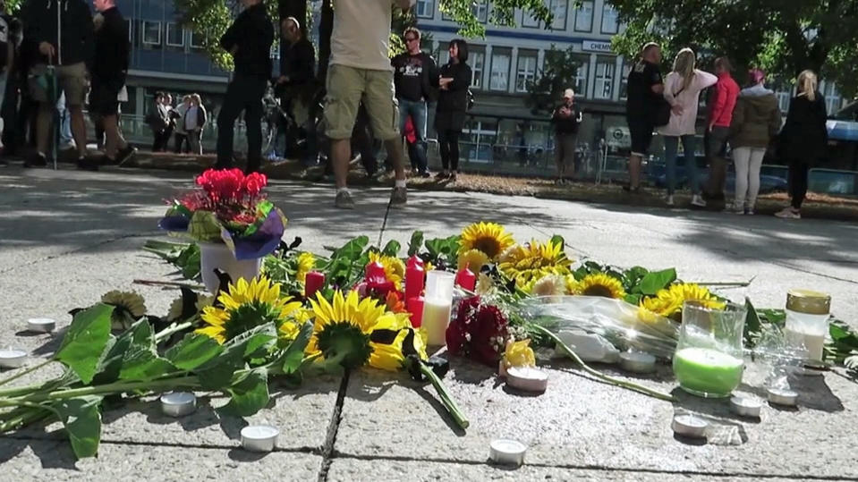 Gedenken an das verstorbene Opfer in Chemnitz.