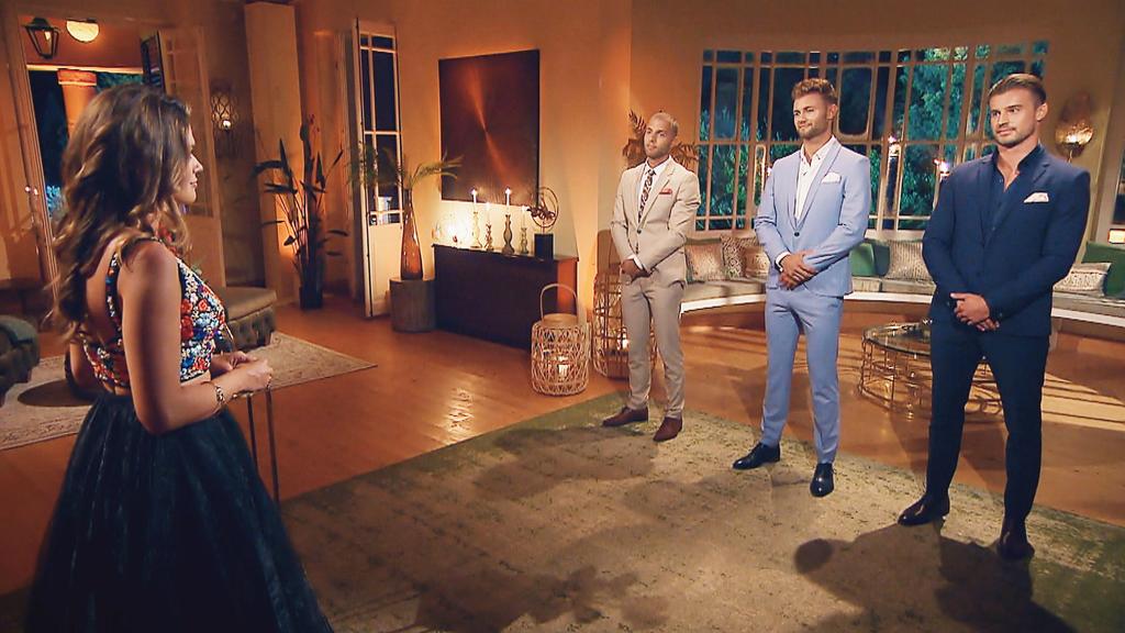 Filip, Daniel und Alex müssen zittern, während Bachelorette Nadine ihre Finalisten verkündet.