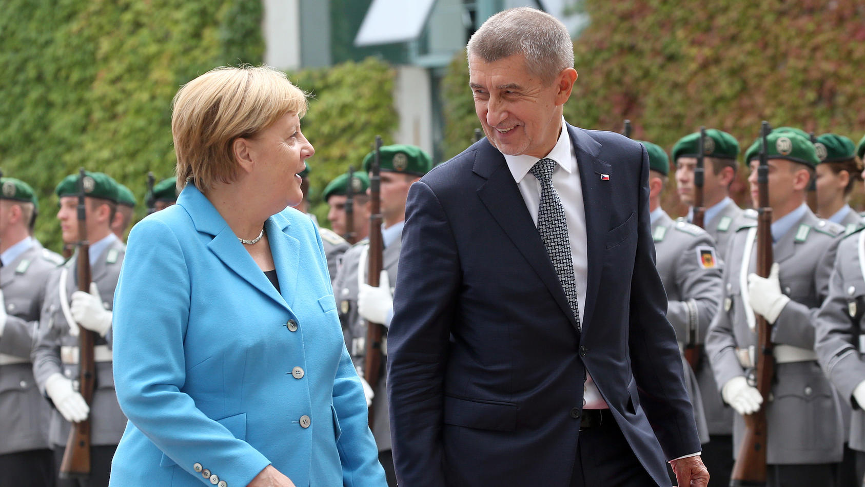 Der tschechische Premierminister Andrej Babis besucht Bundeskanzlerin Angela Merkel in Berlin.