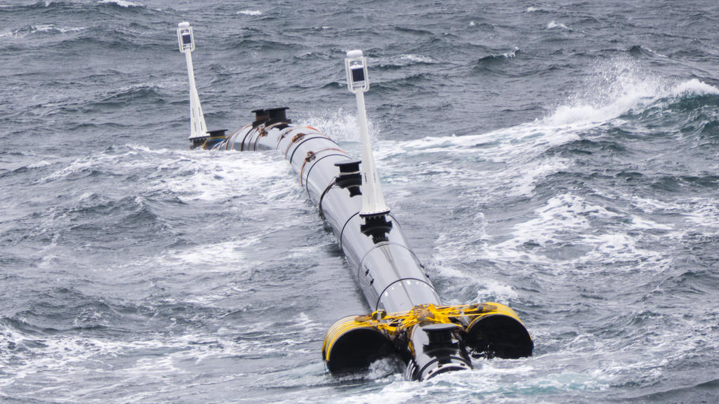 HANDOUT - Aufnahmedatum unbekannt, USA, San Francisco: Eine 120 Meter lange Einheit des ersten Reinigungssystems «The Ocean Cleanup» liegt während eines zweiwöchigen Test in der Bucht von San Francisco. Ab dem 08.09.2018 soll die U-förmige Anlage kna
