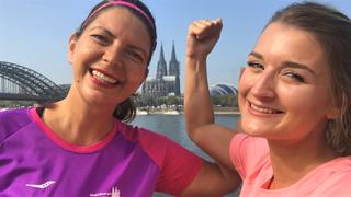 Dany und Romina wollen den Halbmarathon 2018 in Köln laufen.