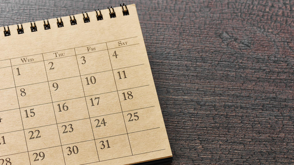 Ein Kalender im Vintage-Look