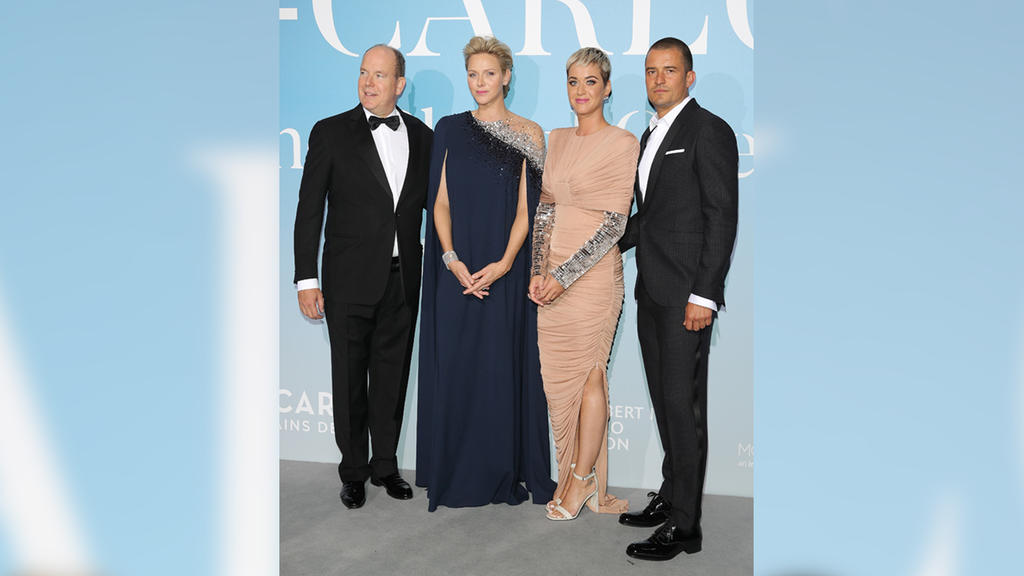 Prinz Albert, Prinzessin Charlene, Orlando Bloom und Katy Perry