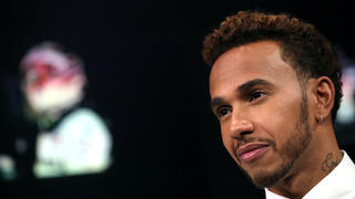 FILE PHOTO: Formula One World Champion, Mercedes' Lewis Hamilton speaks ahead of the United States Grand Prix during an interview with Reuters at the Nasdaq Market Site in New York City, New York, U.S., October 17, 2018. REUTERS/Mike Segar/File Photo