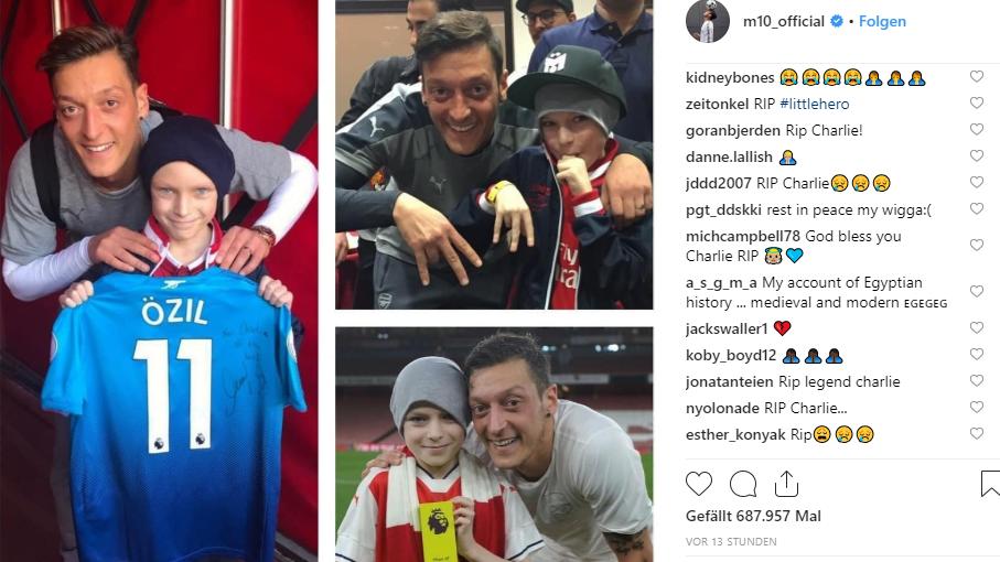 Mesut Özil nimmt auf Instagram Abschied von Charlie