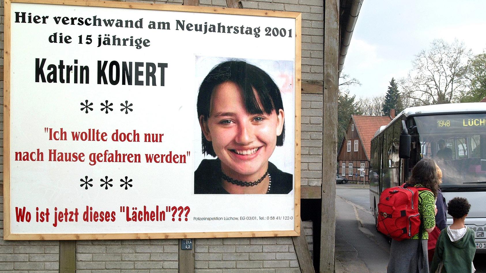 Katrin Konert (15) verschwand 2001 am Neujahrsabend.