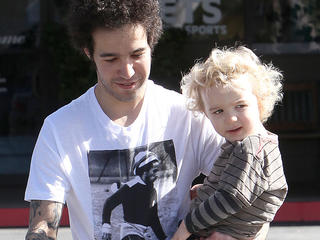 Pete Wentz pops into Beverly Glen in Los Angeles with his son, Bronx. The musician recently split from wife, Ashlee Simpson.  