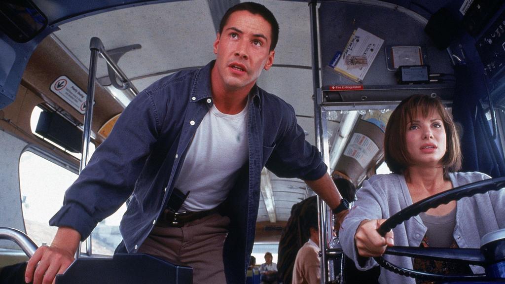 Keanu Reeves und Sandra Bullock im Blockbuster "Speed" (1994).