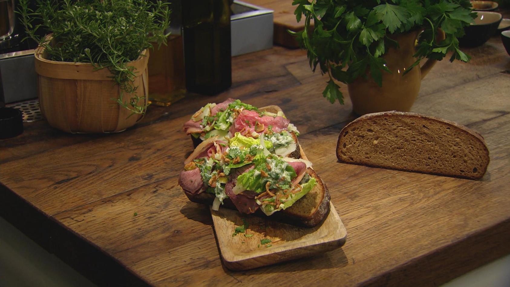 Smørebrød mit Roastbeef und Fenchel: Vorspeise von Ronny Loll