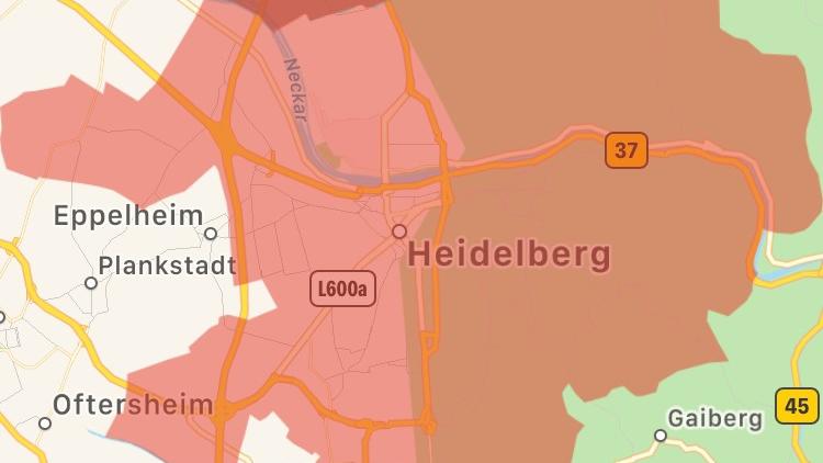 Über die Katastrophen-App Katwarn alarmierte die Feuerwehr die Bewohner von Heidelberg.
