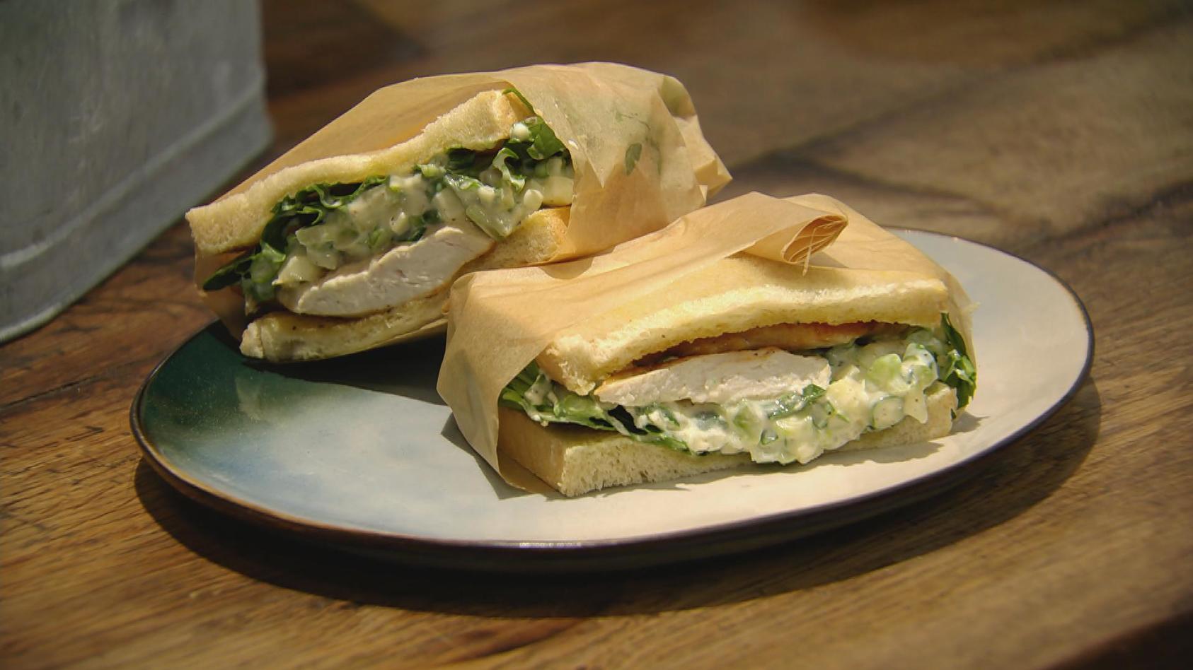 Hähnchen-Sandwich: Vorspeise von Ronny Loll und Andrea Schirmaier-Huber