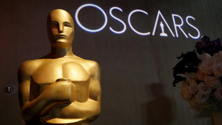 04.02.2019, USA, Beverly Hills: Die Oscar-Statue erscheint im Beverly Hilton Hotel beim 91. Academy Awards Nominees Mittagessen. Foto: Danny Moloshok/Invision/dpa +++ dpa-Bildfunk +++