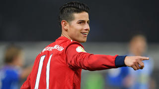 BERLIN, GERMANY - FEBRUARY 06: James Rodriguez of Bayern Munich reacts during the DFB Cup match between Hertha BSC and FC Bayern Muenchen at Olympiastadion on February 06, 2019 in Berlin, Germany. (Photo by Stuart Franklin/Bongarts/Getty Images)