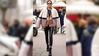 Olivia Palermo trägt Layering.