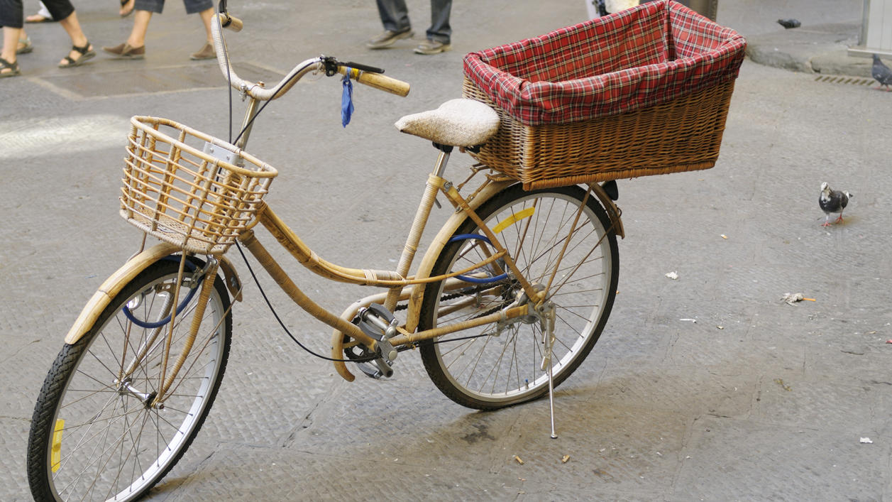 Ein Fahrrad aus Bambus ist sehr stabil.