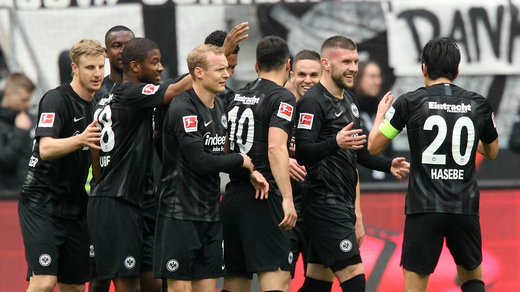 1-0 fuer eintracht frankfurt durch äAnte Rebic (4, Eintracht Frankfurt), torjubel, Fussball, 1. Bundesliga: Eintracht Frankfurt - TSG 1899 Hoffenheim , 24. Spieltag am 02.03.2019 in der Commerzbank Arena Frankfurt, xmdx, ** Gemäß den Vorgaben der DFL