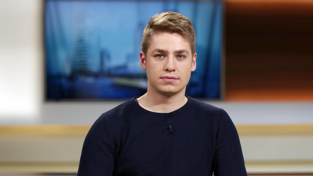 Alexander Jorde bei Anne Will 2019-03-17, Berlin, Deutschland - Alexander Jorde, Auszubildender in der Gesundheits- und Krankenpflege, zu Gast bei Anne Will im Ersten Deutschen Fernsehen. Thema der Talkrunde: Zwischen Höchstleistung und Überlastung -