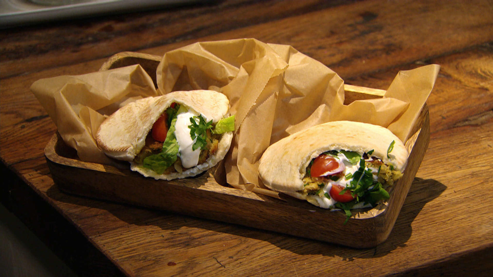Schnelle Falafel-Pide: Vorspeise von Ronny Loll