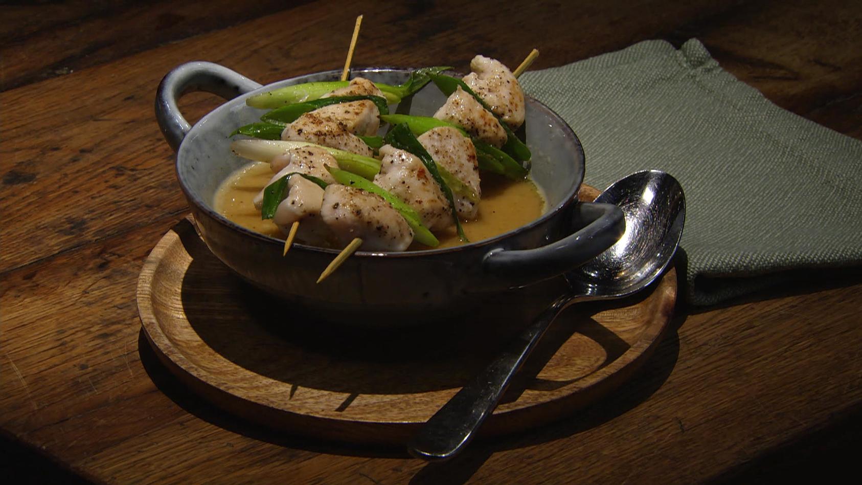 Lentil Soup with Chicken Skewers: Appetizer by Ludwig Heer