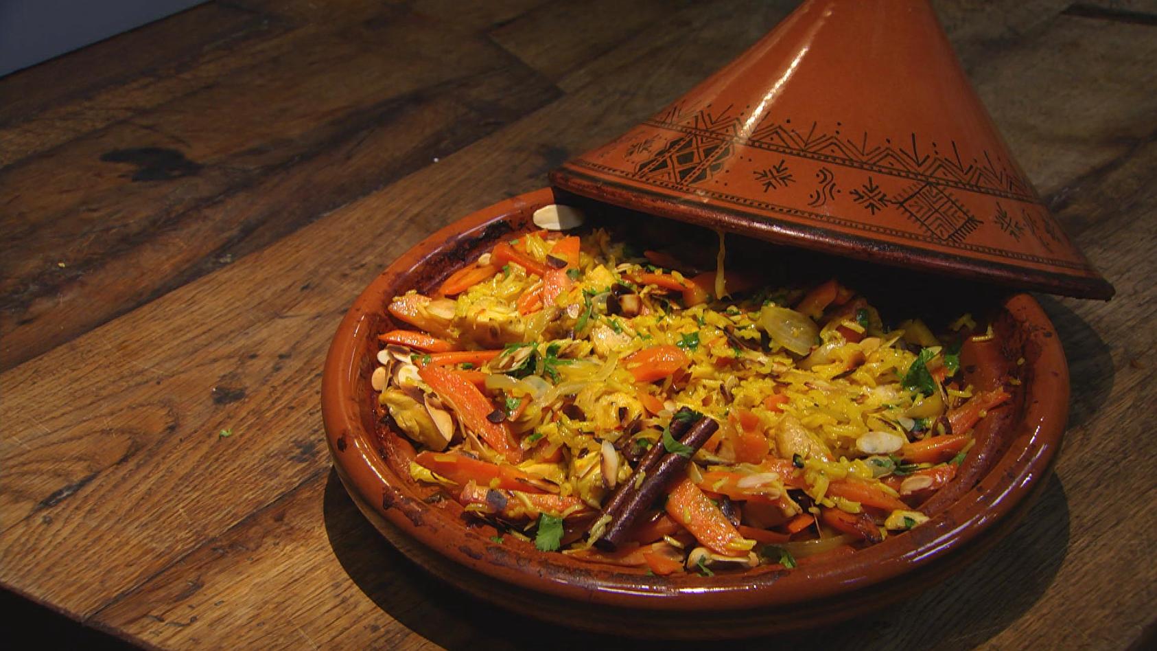 Aromahähnchen mit Safran-Mandel-Reis: Hauptgericht von Ludwig Heer