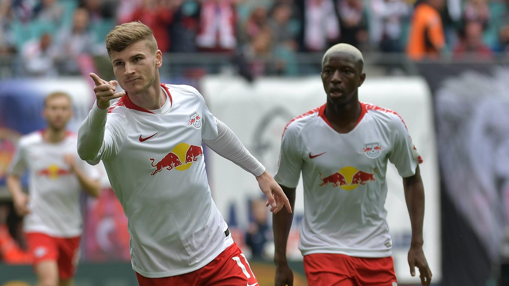 Timo Werner trifft zum 1:0 gegen Freiburg