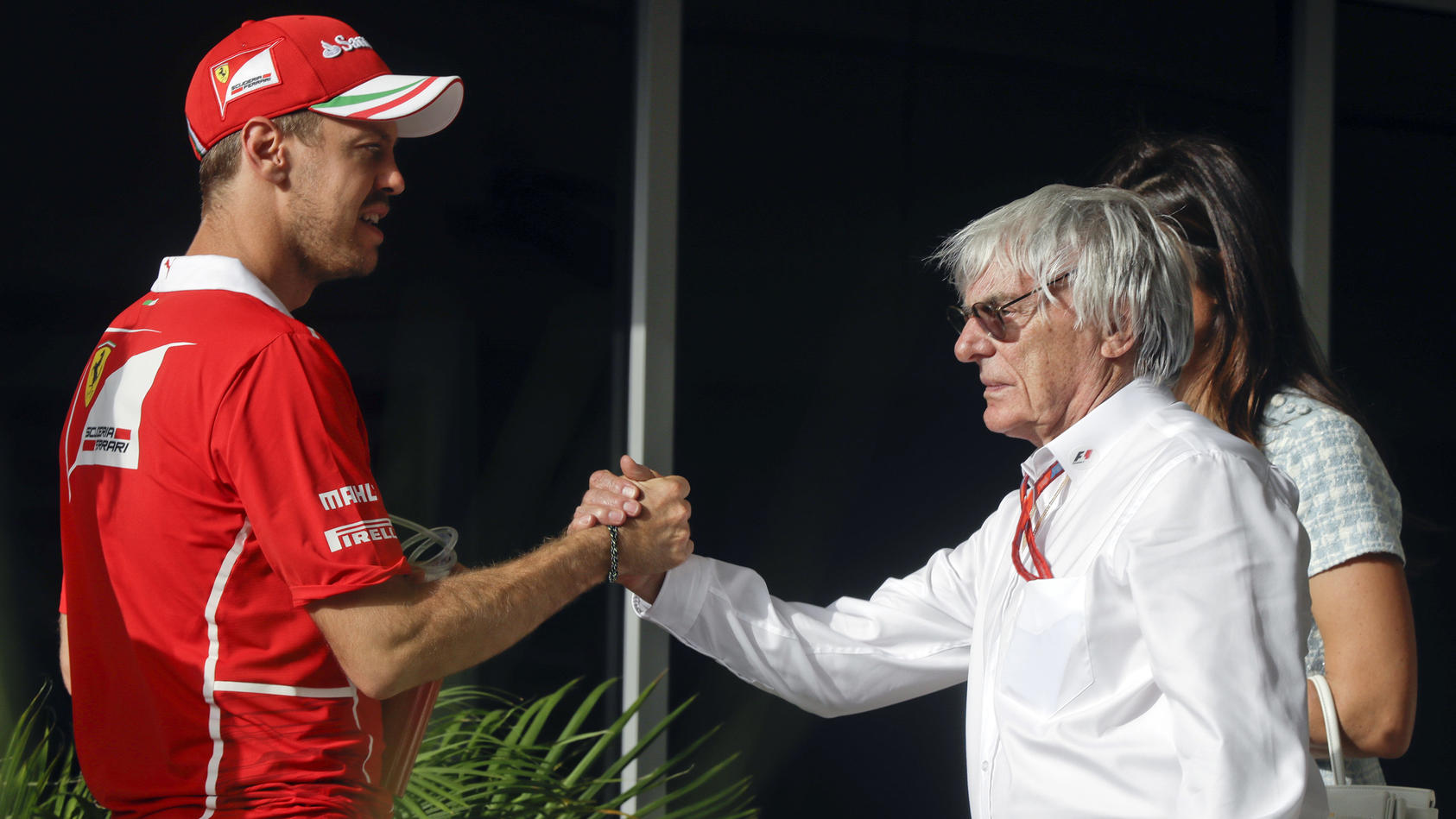 Sebastian Vettel und Bernie Ecclestone.