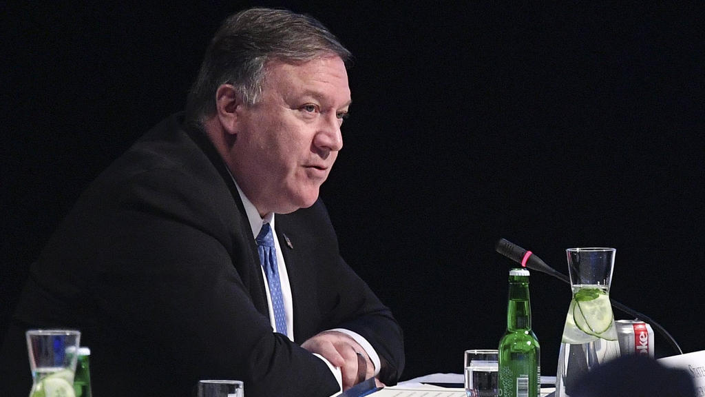 07.05.2019, Finnland, Rovaniemi: Mike Pompeo, US-Außenminister, nimmt am Treffen der Außenminister des Arktischen Rates teil. Pompeo hat einen für Dienstag geplanten ersten Besuch in Deutschland abgesagt. Grund seien dringende Angelegenheiten, sagte