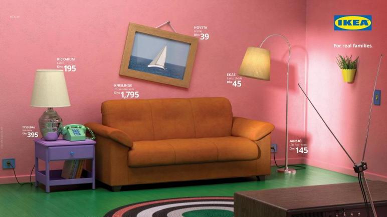 Wohnzimmer der Simpsons bei Ikea