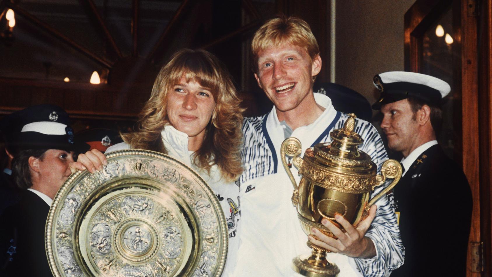Wimbledon-Sieger 1989 Graf und Becker