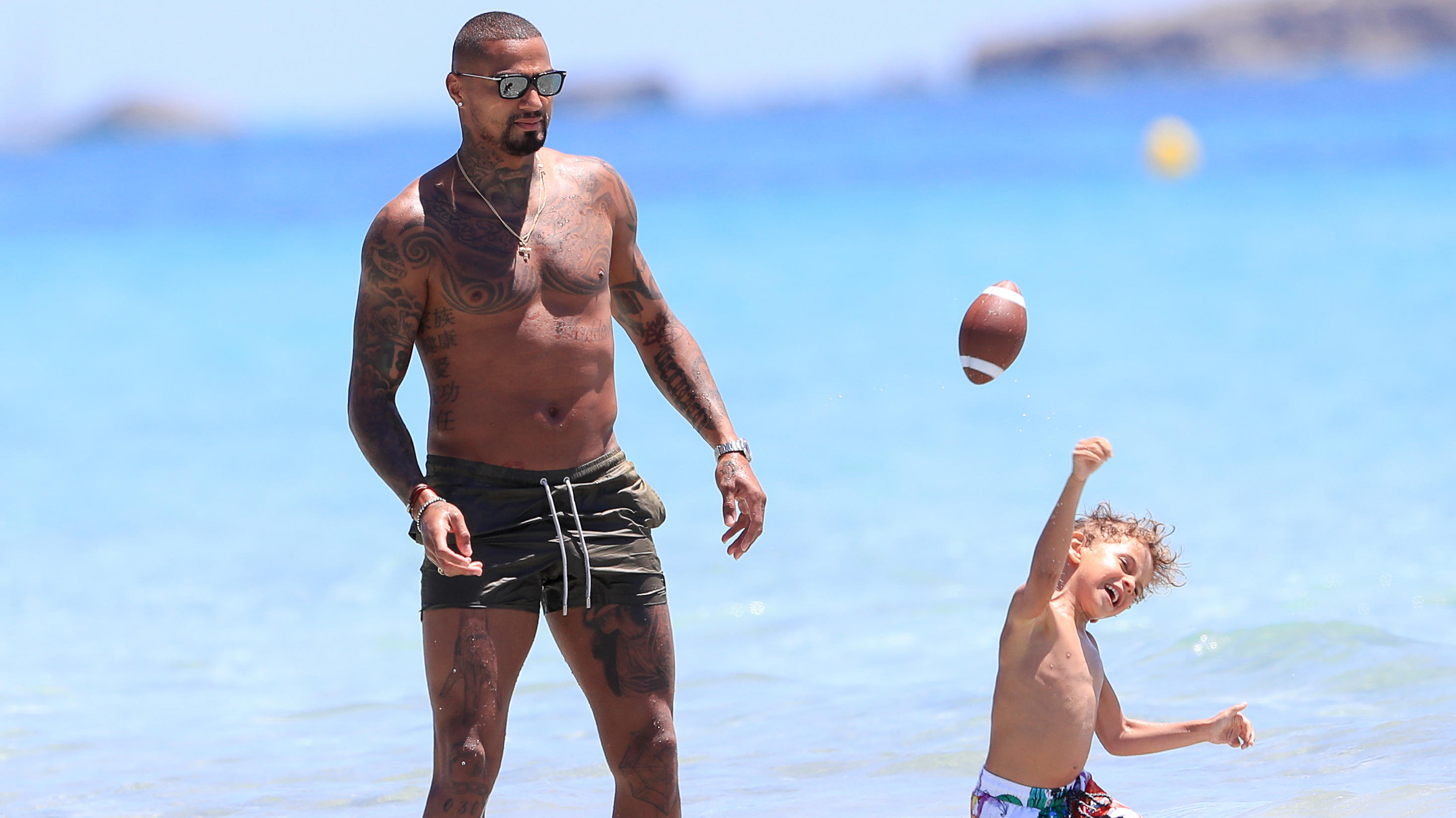 Kevin-Prince Boateng und Sohn Maddox Prince Boateng