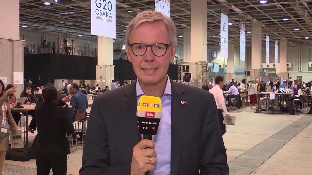 Lothar Keller, politischer Chefkorrespondent von RTL, beim G20-Gipfel in Osaka