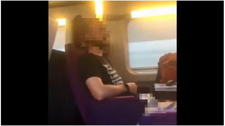 Ein Mann onanierte im Zug neben einer Frau. Sie filmte ihn dabei und stellte das Video online.