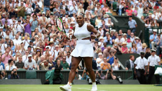 Tennis - Wimbledon - All England Lawn Tennis and Croquet Club, London, Britain - July 9, 2019  Serena Williams of the U.S. celebrates winning her quarter final match against Alison Riske of the U.S.  REUTERS/Hannah McKay