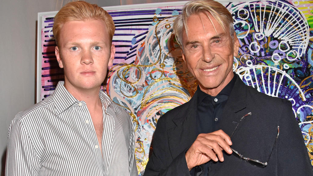 Leon Löwentraut und Wolfgang Joop beim "Daimler be a mover"-Event in Berlin .