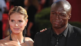 Model Heidi Klum and singer Seal arrive for the 61th Primetime Emmy Awards, at the Noika Theatre in Los Angeles, California on September 20, 2009.    AFP PHOTO / ROBYN BECK (Photo credit should read ROBYN BECK/AFP/Getty Images)