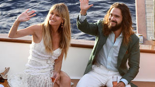 Heidi Klum and Tom Kaulitz are seen on a boat ahead their wedding on August 02, 2019 in Capri, Italy.Pictured: Heidi Klum and Tom KaulitzRef: SPL5107292 020819 NON-EXCLUSIVEPicture by: SplashNews.comSplash News and PicturesLos Angeles: 310-821-2666New York: 212-619-2666London: 0207 644 7656Milan: +39 02 56567623photodesk@splashnews.comWorld Rights, No France Rights, No Italy Rights, No Switzerland Rights