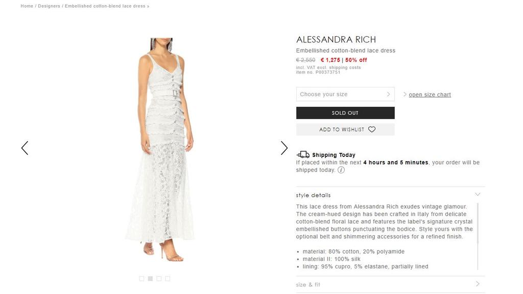 Heidis Pre-Brautkleid von Alessandra Rich.