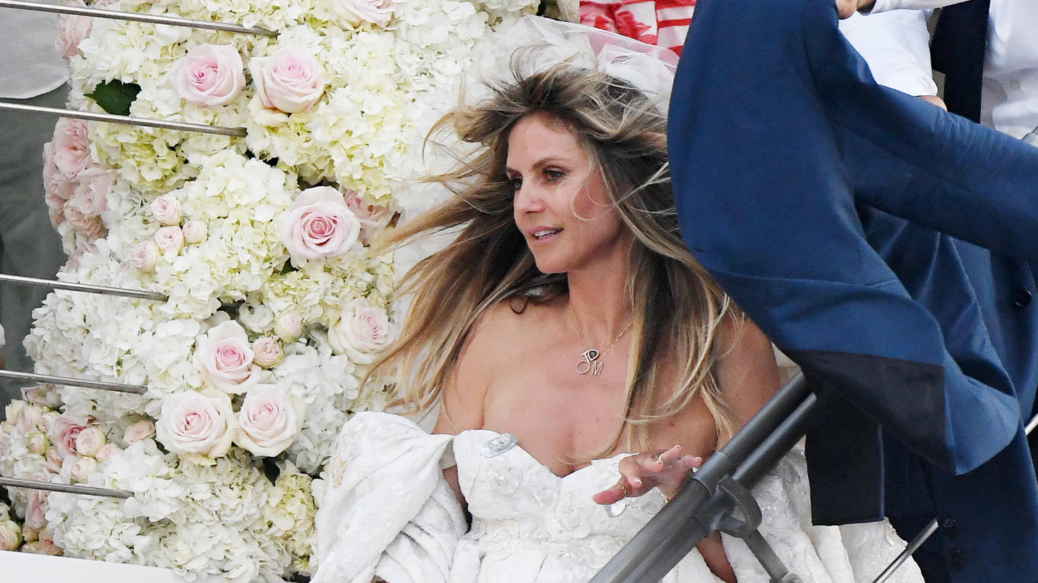 Heidi Klum and Tom Kaulitz are seen getting married on a yacht on august 03, 2109 in Capri, ItalyPictured: Heidi Klum and Tom KaulitzRef: SPL5107401 030819 NON-EXCLUSIVEPicture by: SplashNews.comSplash News and PicturesLos Angeles: 310-821-2666New Yo