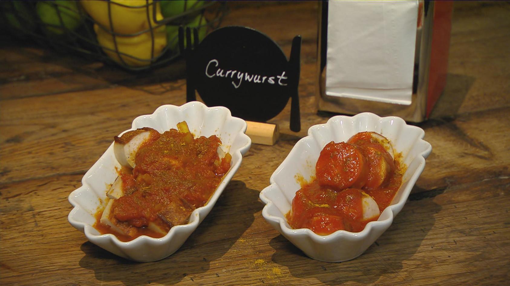Currywurst mit zweierlei Sauce: Vorspeise von Meta Hiltebrand und Ronny Loll