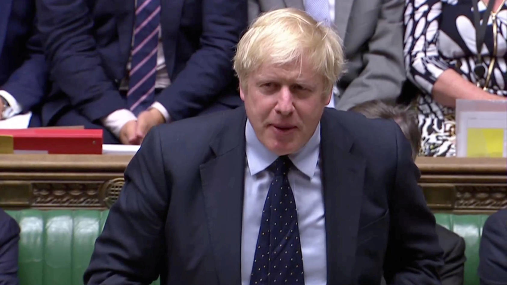 Premierminister Boris Johnson spricht im britischen Parlament