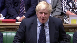 Britain's Prime Minister Boris Johnson speaks after the announcement of the result of the vote in the Parliament in London, Britain, Spetember 3, 2019, in this still image taken from Parliament TV footage. Parliament TV via REUTERS