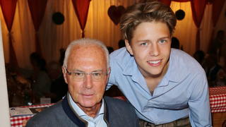 Franz Beckenbauer mit Sohn Joel