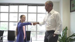 Greta Thunberg trifft Barack Obama.