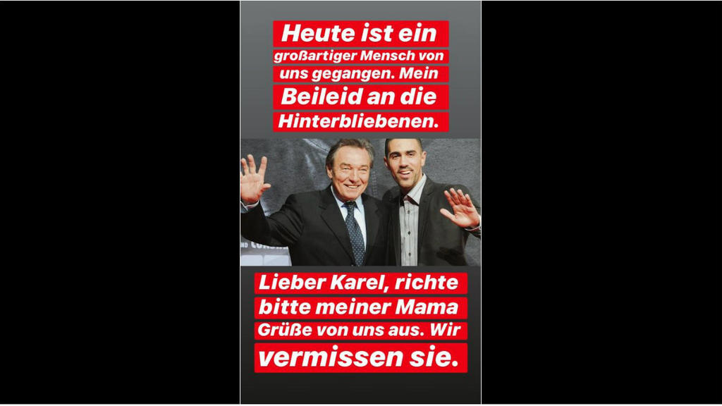 Bushido nimmt auf Instagram Abschied von Karel Gott.