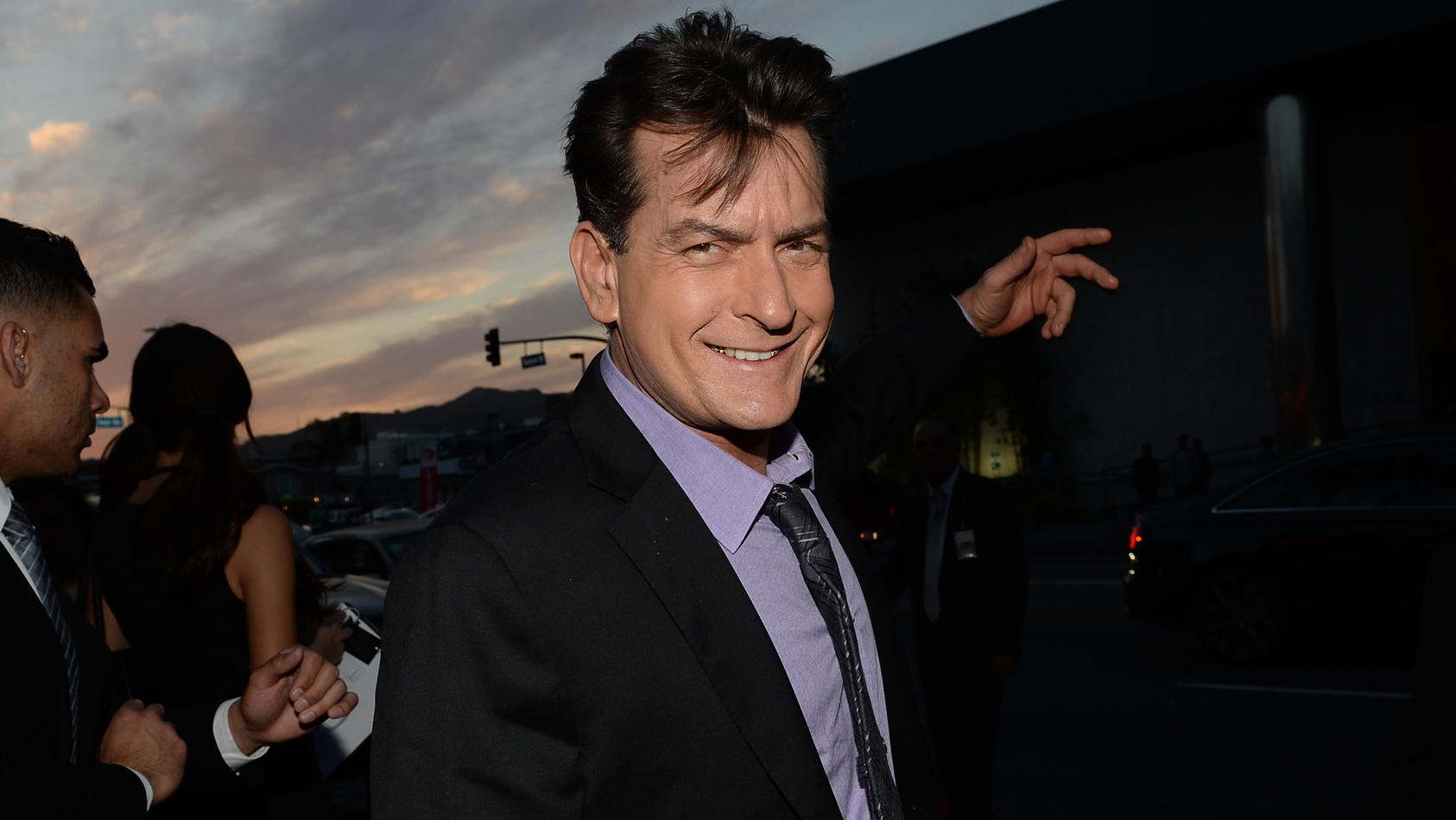 HOLLYWOOD, CA - APRIL 11:  Actor Charlie Sheen arrives for the premiere of Dimension Films' 'Scary Movie 5' at ArcLight Cinemas Cinerama Dome on April 11, 2013 in Hollywood, California.  (Photo by Michael Buckner/Getty Images)