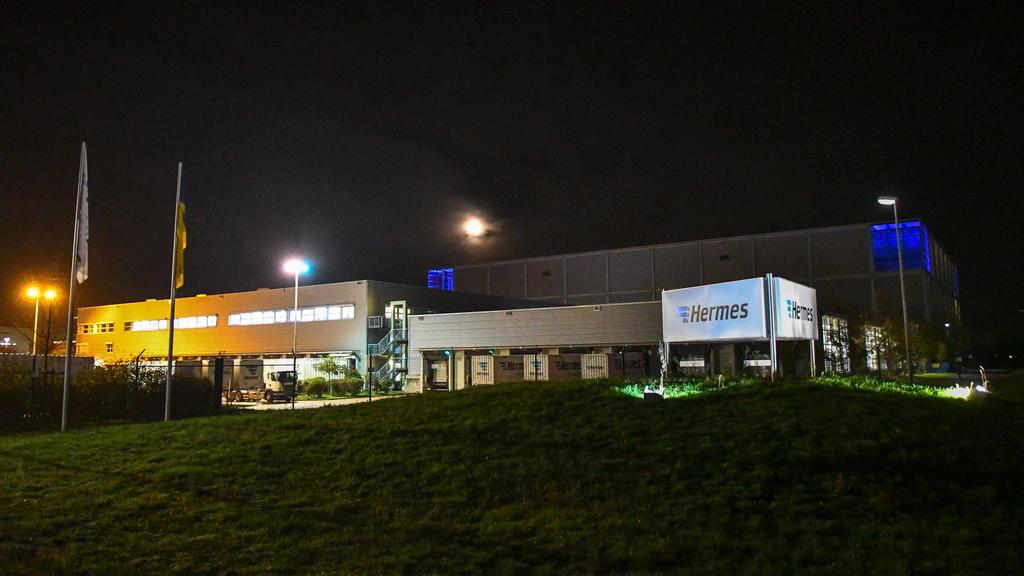 Das Logistikzentrum des Paketdienstleisters Hermes in Handelsleben. (16.10.2019)